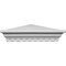 Ekena Millwork 22 3/4"W x 16 1/4"P x 4 5/8"H Dentil Corner Shelf SH23X16X05DE - alternate 1